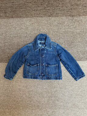 Polo Ralph Lauren Logo Cotton Denim Boxy Jacket Girls Size 3T